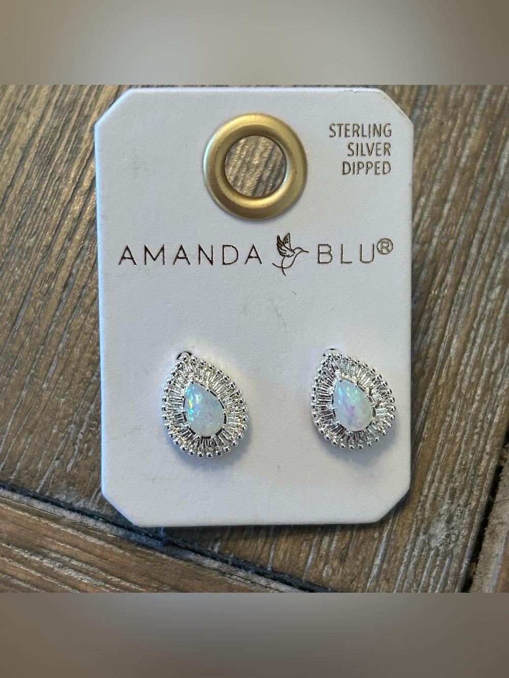 TEARDROP OPAL STUD EARRINGS – SILVER